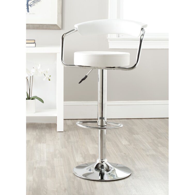 Renea adjustable height swivel bar stool orren ellis online upholstery